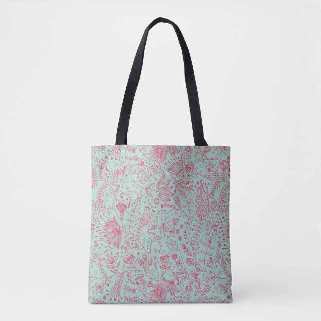 Tote Bag Motif floral mignon d'été (Devant)
