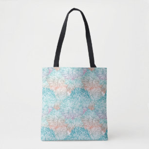 Tote Bag Motif floral multicolore de griffonnage