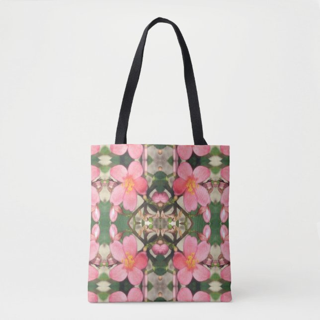 Tote Bag Motif floral rose (Devant)