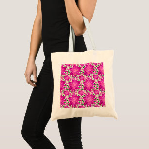 Tote Bag Motif floral rose vif sans couture