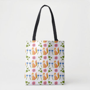 Tote Bag Motif floral rusé assez en pastel