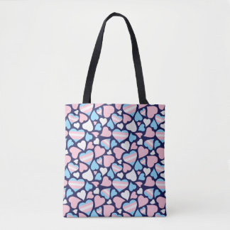 Tote Bag Motif Fourre-tout de coeurs de fierté de