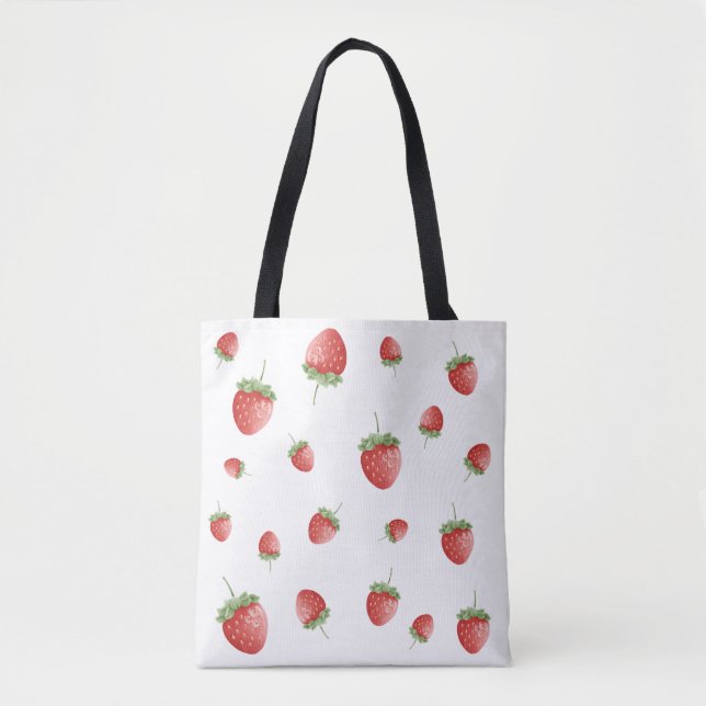 Tote Bag Motif fraise (Devant)