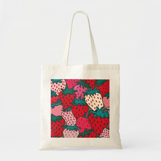 Tote Bag Motif fraise (Devant)