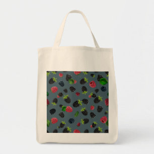 Tote Bag Motif framboise 2