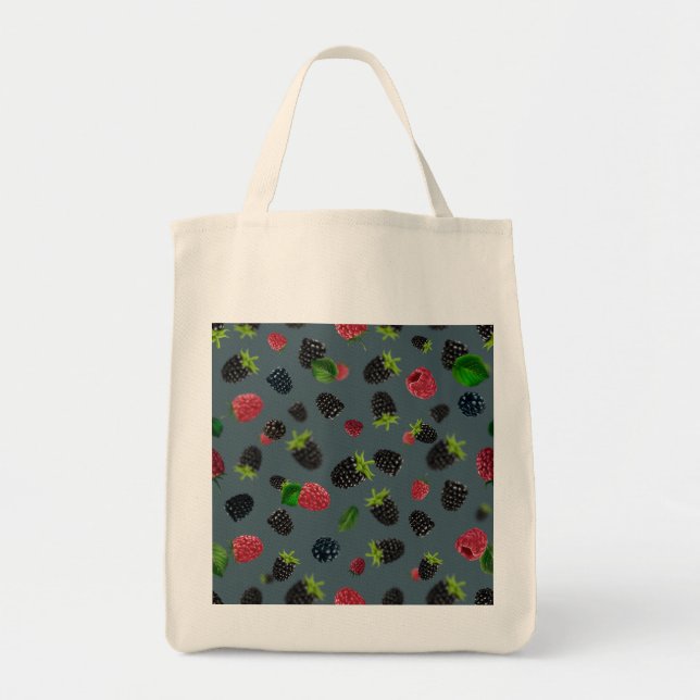 Tote Bag Motif framboise 2 (Devant)