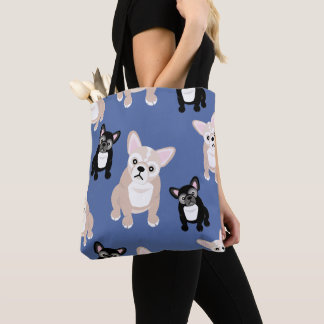 Tote Bag Motif français français du chien de taureau mou