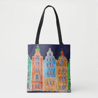 Tote Bag Motif frontalier transparent et architectural sur 