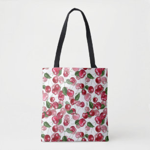 Tote Bag Motif Fruit cerise