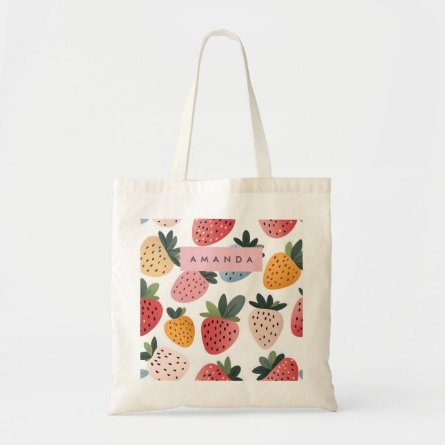 Tote Bag Motif Fruit Fruit Cute personnalisé (Devant)