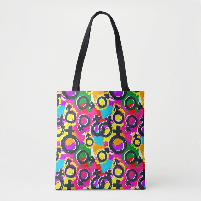 Tote Bag Motif Gay pride de Neon (Devant)