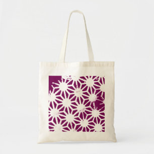 Tote Bag Motif géométrique à baies et blanc