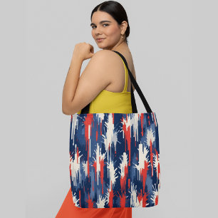 Tote Bag Motif géométrique abstrait noir et blanc