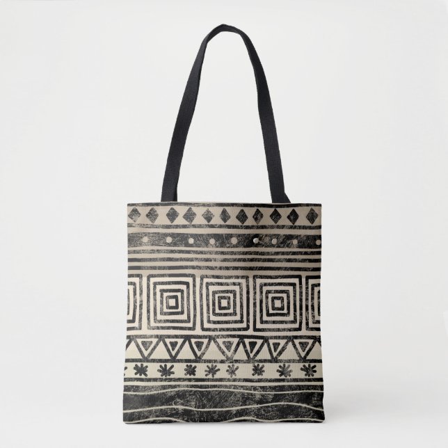 Tote Bag Motif géométrique africain (Devant)