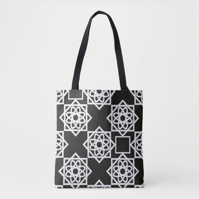 Tote Bag Motif géométrique arabe. Décor d'art. Islam. Fleur (Devant)
