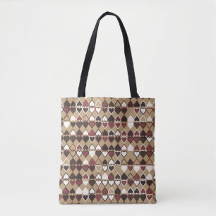 Tote Bag Motif géométrique avec éléments colorés, abstrait