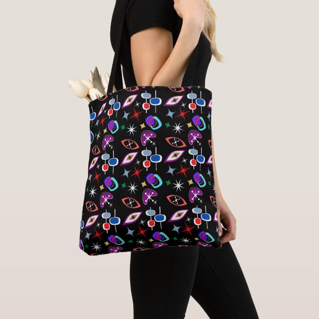 Tote Bag Motif géométrique coloré (De près)