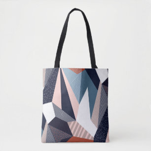 Tote Bag Motif géométrique créatif avec différentes formes