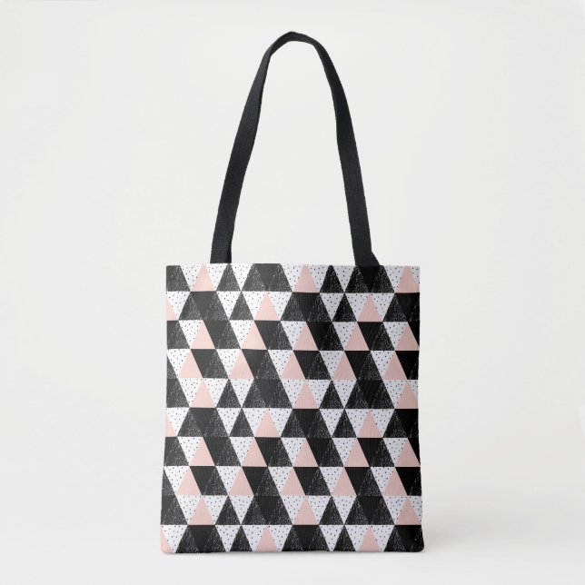 Tote Bag Motif géométrique de triangle tirée par la main (Devant)