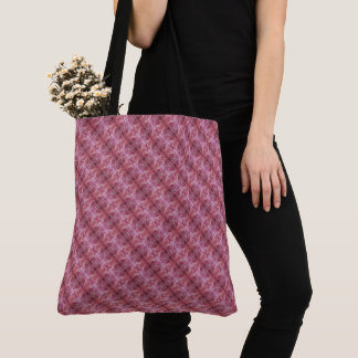 Tote Bag Motif géométrique diagonal rose et violet tendre