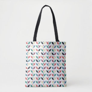 Tote Bag Motif géométrique floral d'art populaire