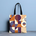 Tote Bag Motif géométrique rétro<br><div class="desc">Ce design est doté d'un motif géométrique rétro. #abstrait #géométrique #géométrique #moderne #chic #élégant #tendance #style #mode #mode #mode #domicile #travail #école #sacs #sacs fourre - touts #accessoires #cadeaux #shopping #prum #tan #violet #crème</div>