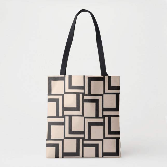 Tote Bag motif géométrique transparent Abstrait (Devant)