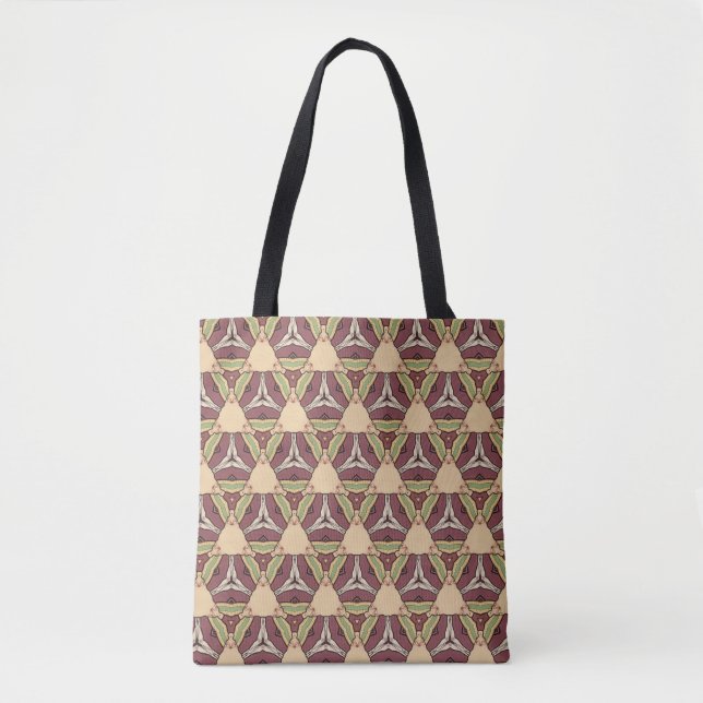 Tote Bag Motif géométrique triangle (Devant)