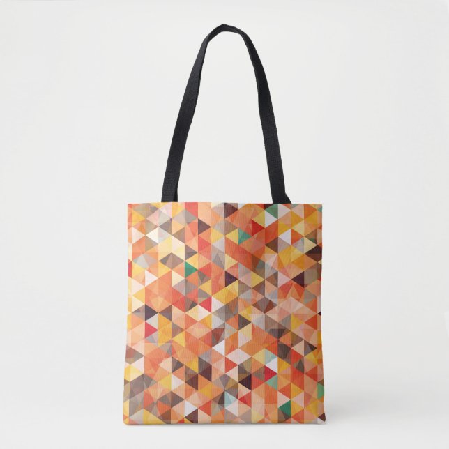 Tote Bag Motif géométrique triangulaire Abstrait (Devant)