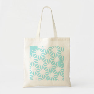 Tote Bag Motif géométrique turquoise