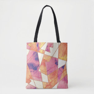 Tote Bag Motif géométrique Washed Out