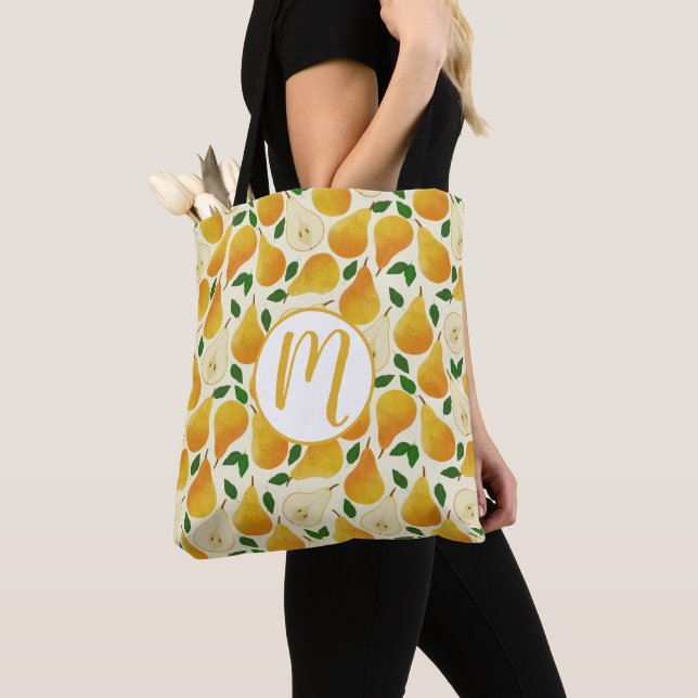 Tote Bag Motif Golden Pears (De près)