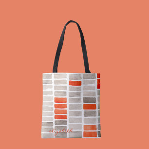Tote Bag Motif gris aquarelle nommé