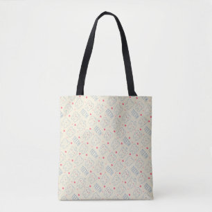 Tote Bag Motif heureux en pastel de dents