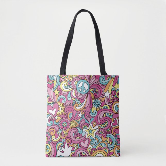 Tote Bag Motif hippie (Devant)