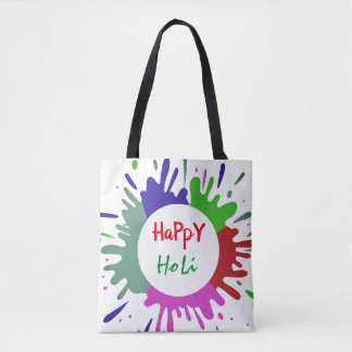 Tote Bag Motif Holi coloré