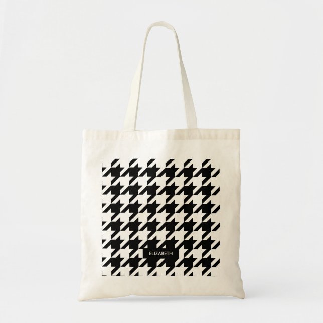 Tote Bag Motif Houndstooth (Devant)
