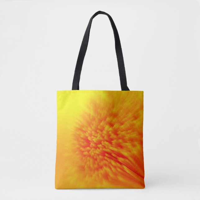 Tote Bag Motif jaune vif avec dos noir fourre-tout (Devant)