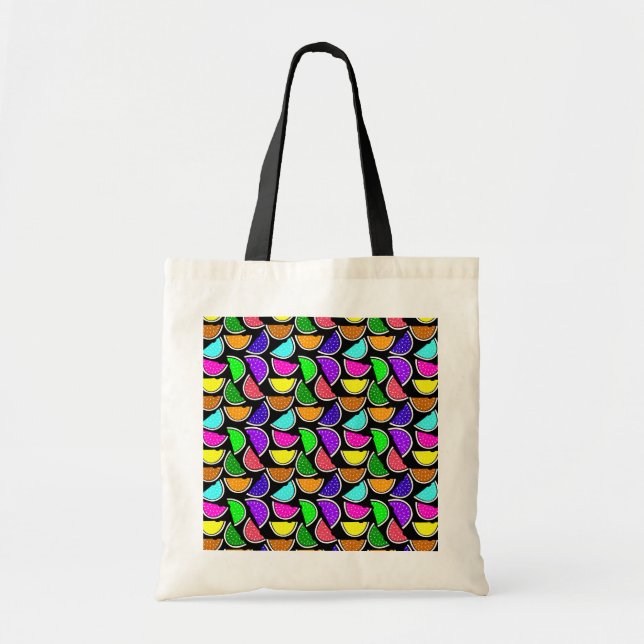 Tote Bag Motif joli pastèque coloré (Devant)