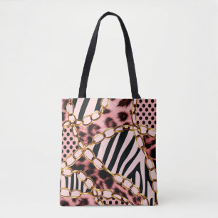 Tote Bag Motif léopard, Empreinte de léopard, Poster de ani