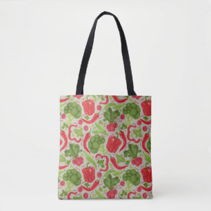 Tote Bag Motif lumineux des légumes frais