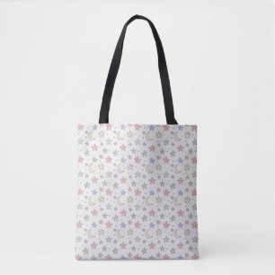 Tote Bag Motif Lune Étoile Fantaisiste