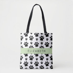 Tote Bag Motif mâle, Patrouilles de chien, Noir et Blanc, V