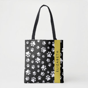 Tote Bag Motif mâle, Patrouilles de chien, Noir et Blanc, V