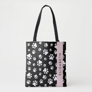 Tote Bag Motif mâle, Patrouilles de chien, Noir et Blanc, V
