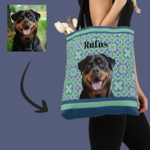Motif Mandala Vert Photo de Chien Personnalisé