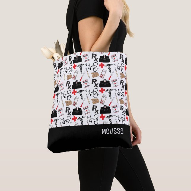 Tote Bag Motif Médicale  (De près)