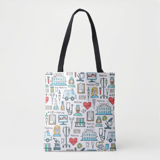 Tote Bag Motif Médicale de conception (Devant)