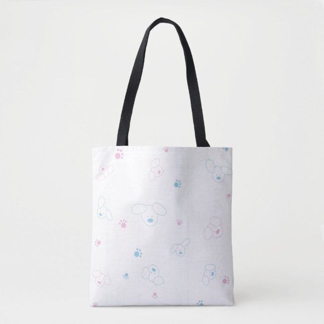 Tote Bag Motif mignon avec des chiens (Devant)