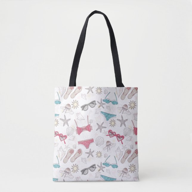 Tote Bag Motif mignon d'abrégé sur été (Devant)